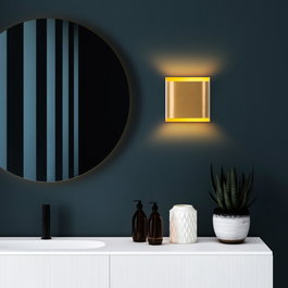 Opviq Lámpara de Pared de Metal Dorada